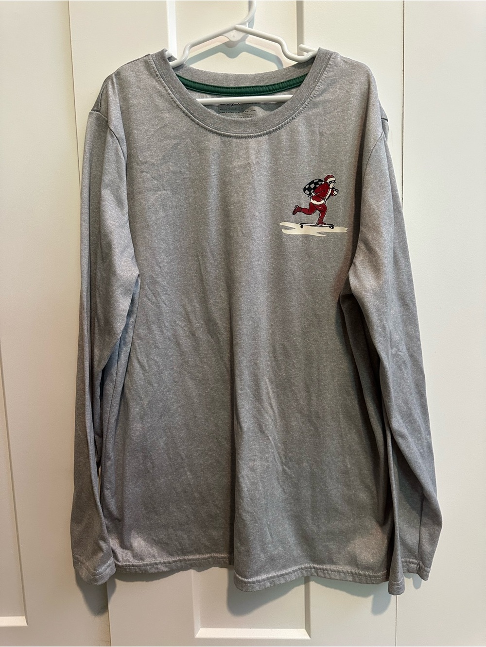 Santa Graphic Cat & Jack Gray Long-Sleeve Top